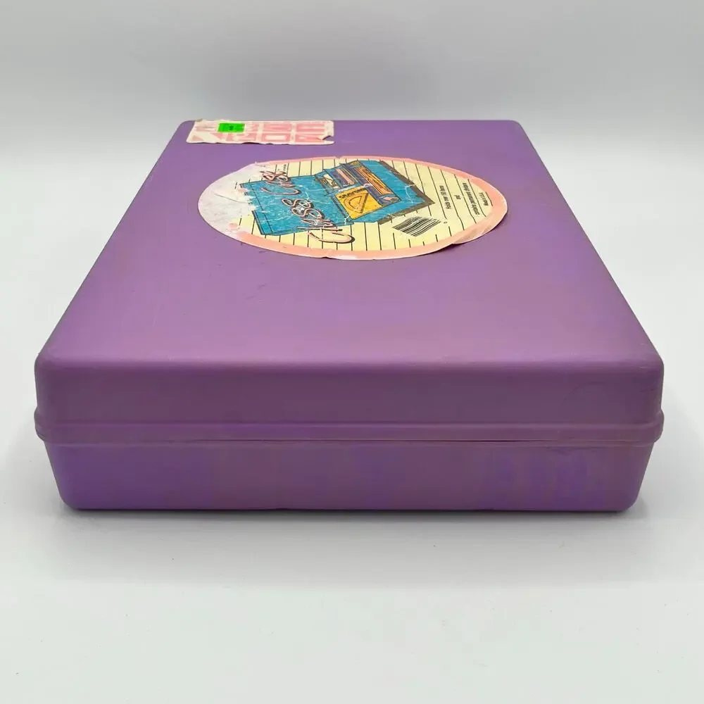 Vintage 1987 Class Case Divided Pencil School Supplies Plastic Case Made in USA